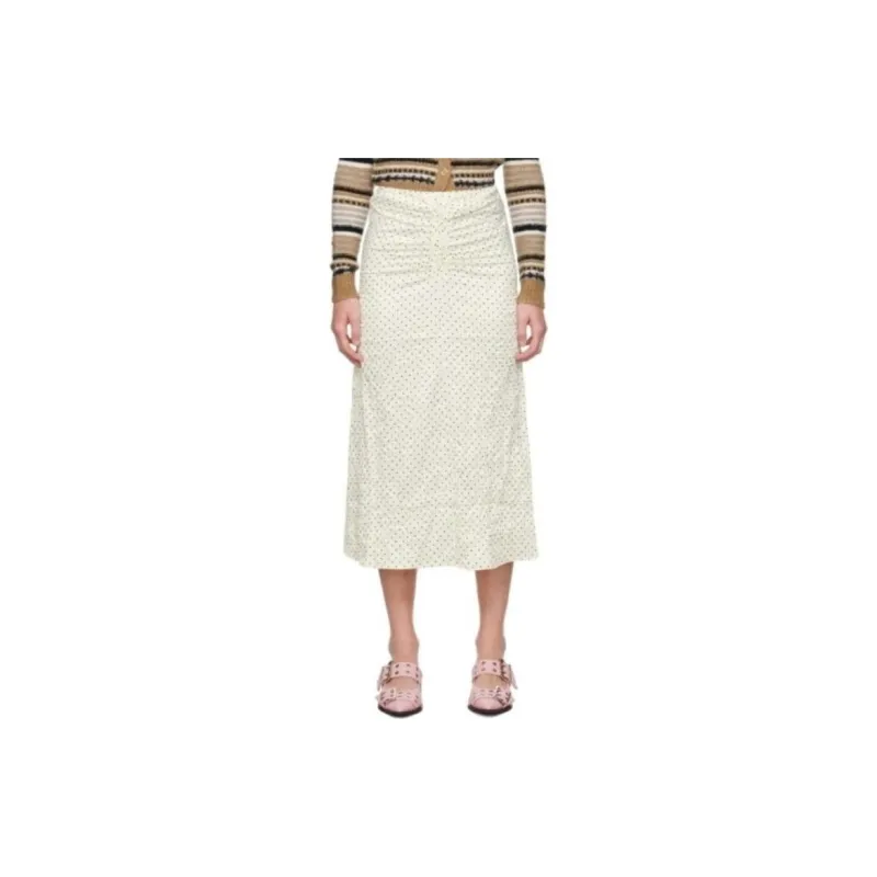 GANNI Casual Long Skirt Women's White-1