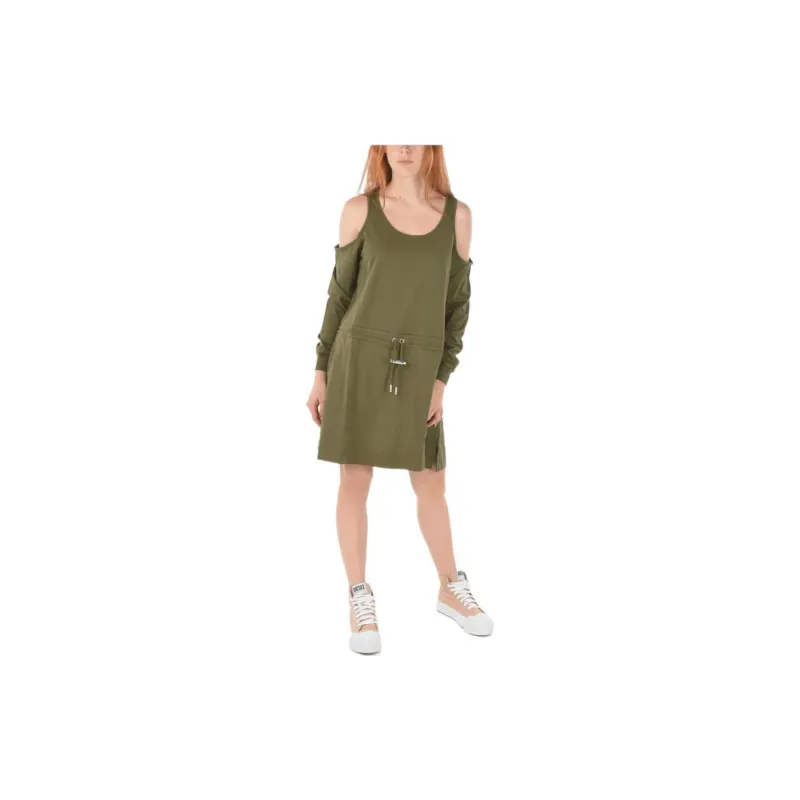 DIESEL Long-Sleeved Dresses Women's Green-1