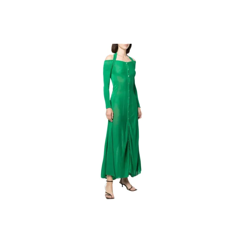 Jacquemus Long-Sleeved Dresses Women's Green-3
