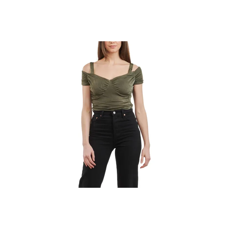 GUESS Strapless Top Women's Green-3