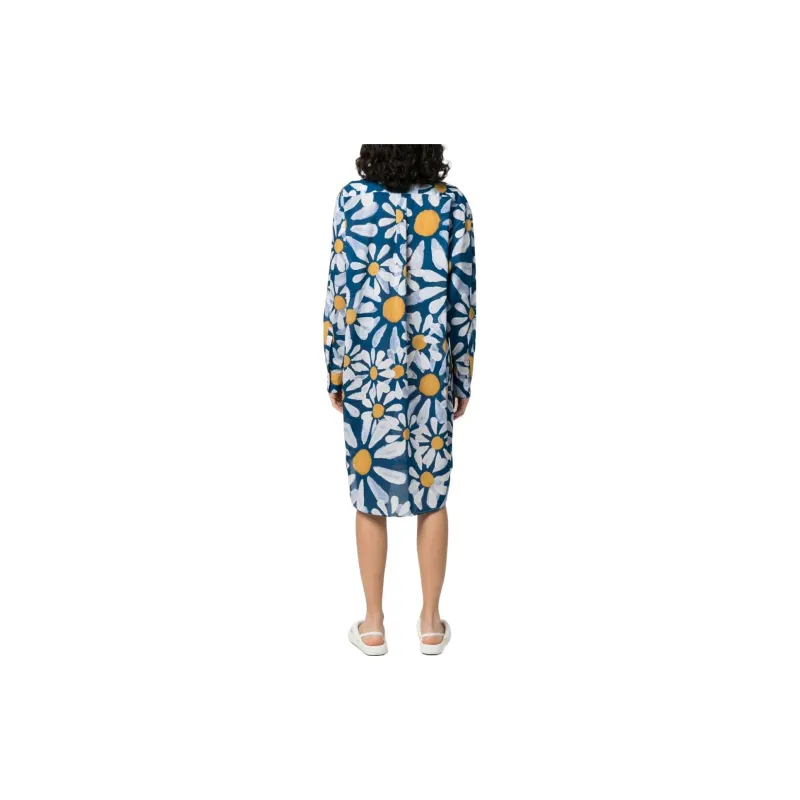 MARNI Long-Sleeved Dresses Women's Blue-2