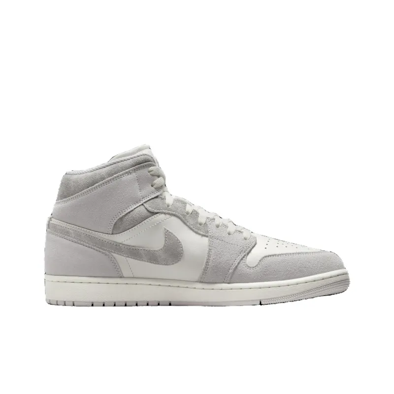 Jordan Air Jordan 1 High OG 'White Grey' Anti-Slip Wear-Resistant High-Top Vintage Basketball Shoes Men's Gray White-1