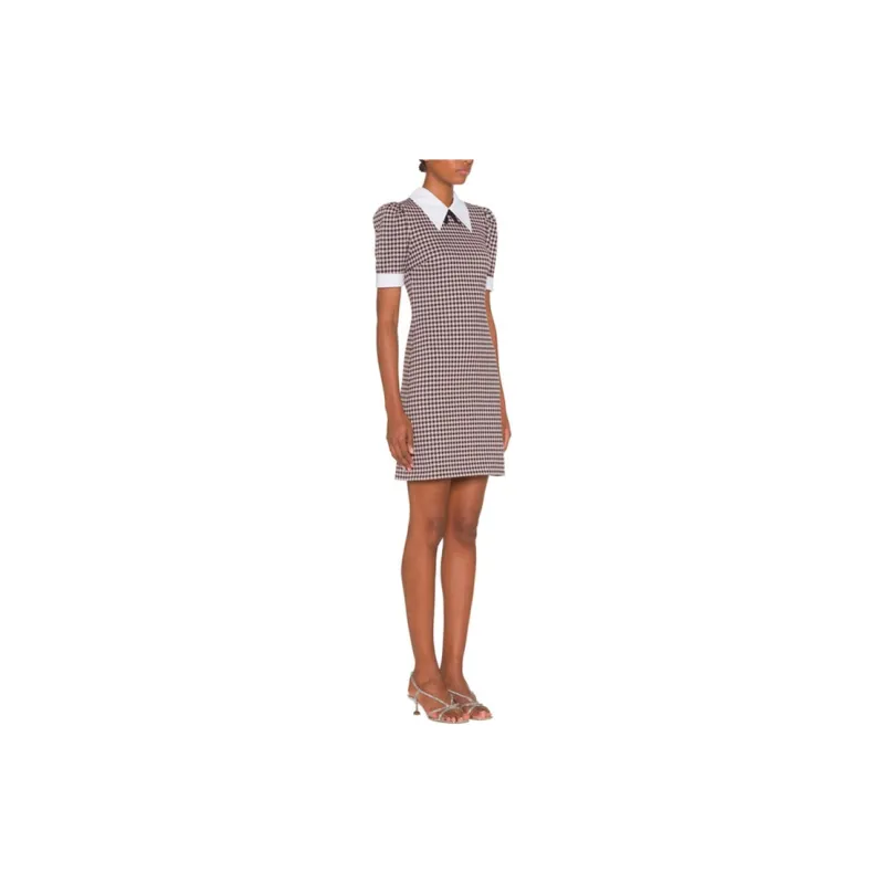 MIU MIU SS22 Short Sleeved Dresses Women's Brown-3