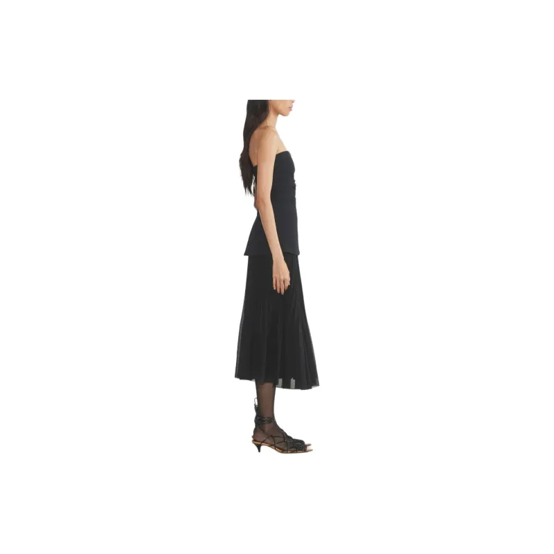 ARITZIA FW24 Wilfred Lilou Tube Top Strapless Top Women's BLACK/Black-4