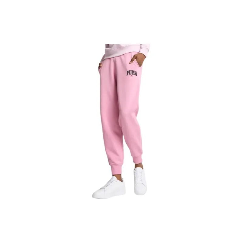 PUMA SQUAD Knitted Sports Pants Women's Light Purple-2