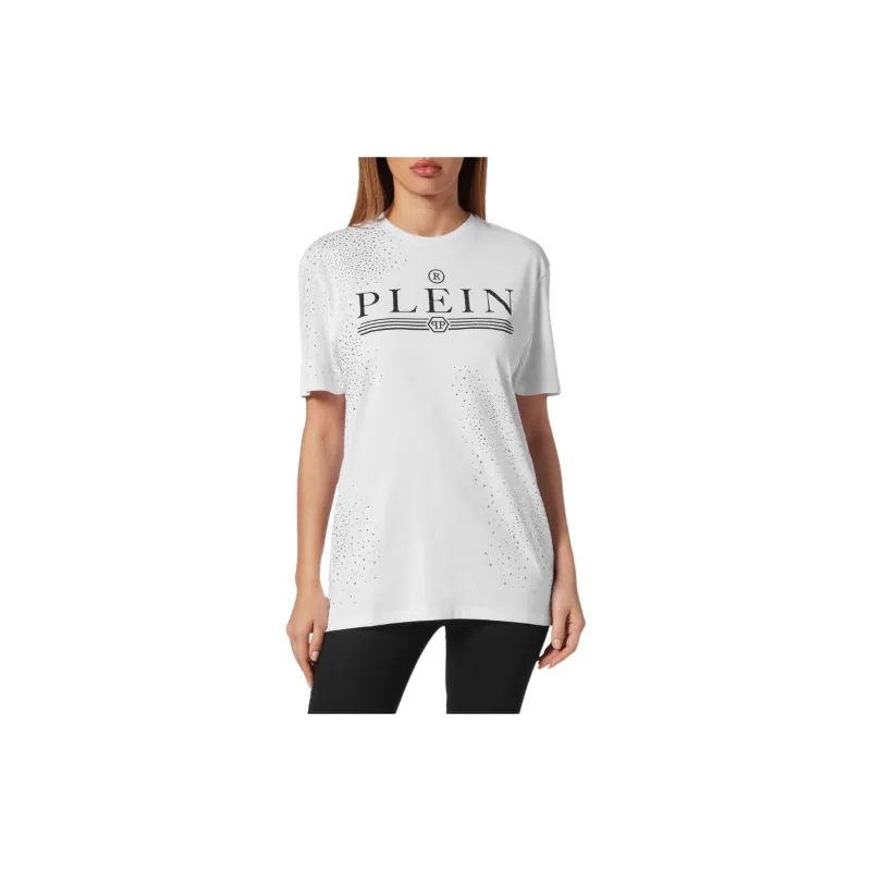 PHILIPP PLEIN Crystal embellished Cotton T shirt-2