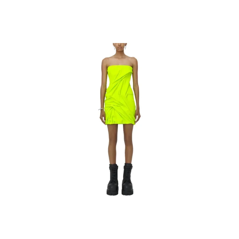 Alexander McQueen FW224 Sleeveless Dress Women's Neon Yellow-1