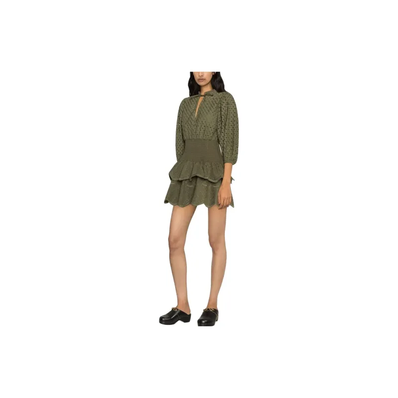 Maje Long Sleeved Dresses Women's Khaki-2