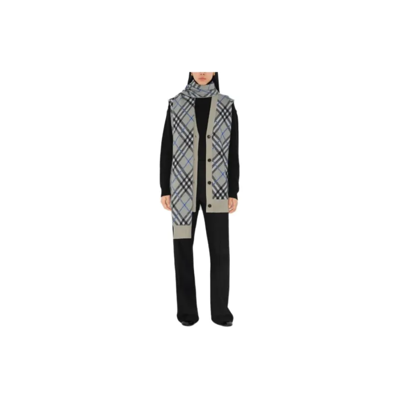 Burberry St. Bonded Check Cape 'Lichen Check'-1