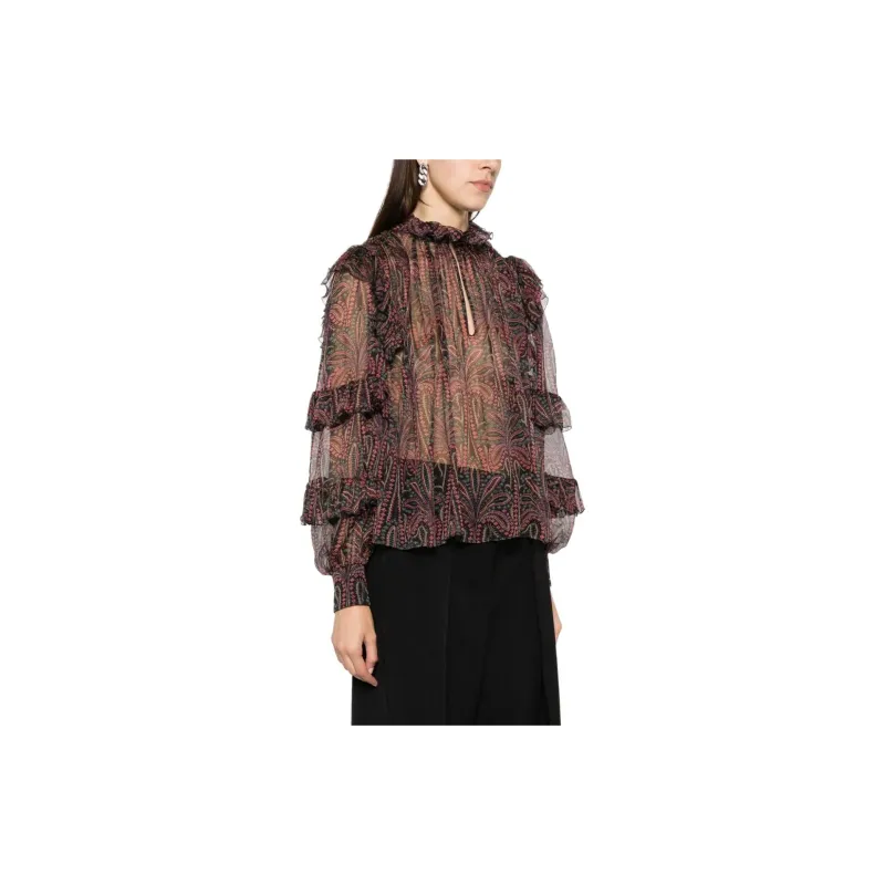 ETRO Semi Sheer Ruffled Blouse-3