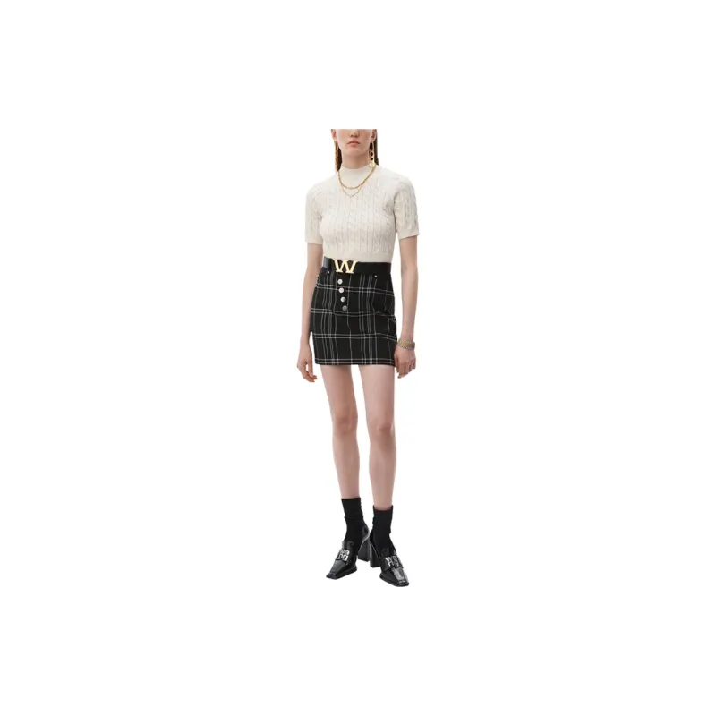 Alexander Wang Casual Short Skirts Women's Black-3