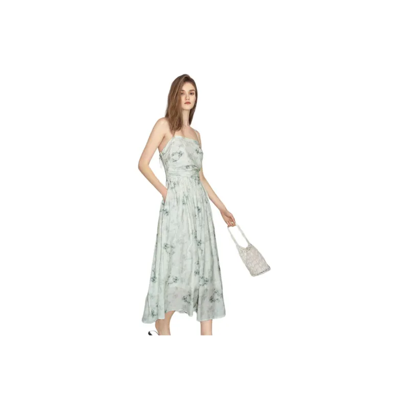 Bethine Slip Dress Women's Gray Green-5