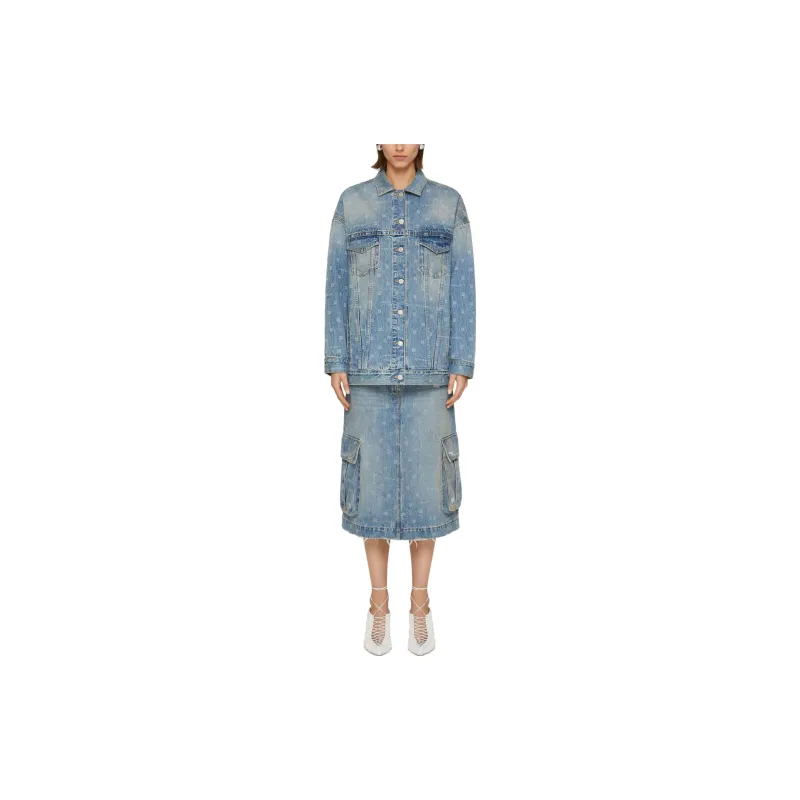 Givenchy 4G Motif Denim Skirt-3