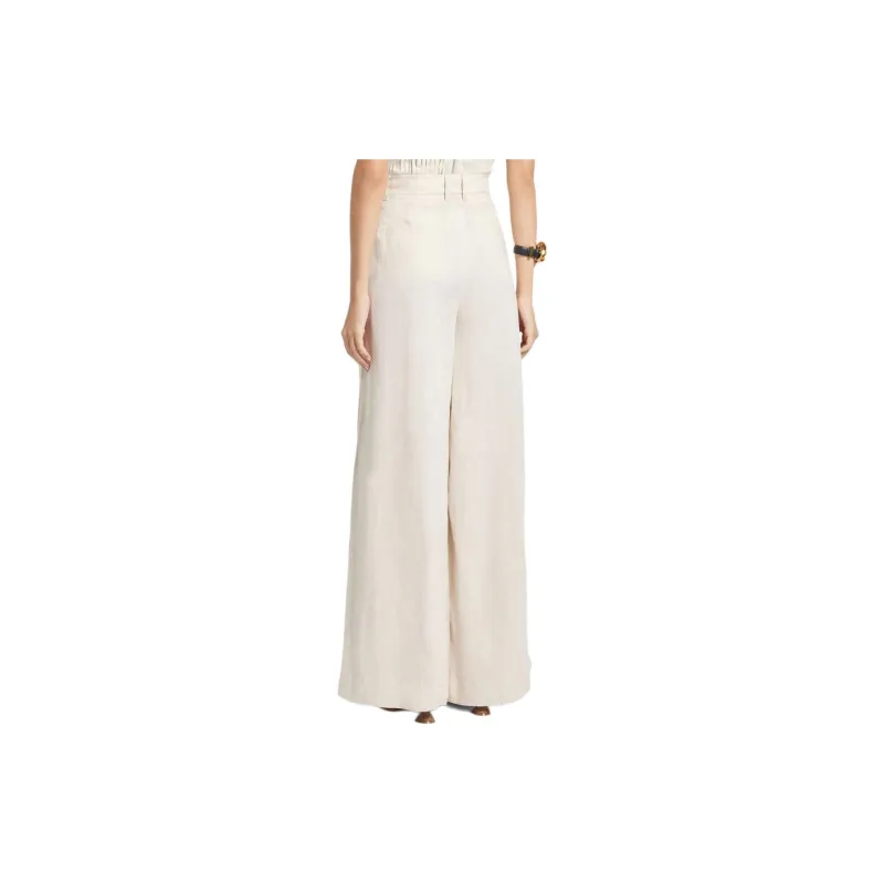 Staud Sasha Linen Wide leg Trousers-1