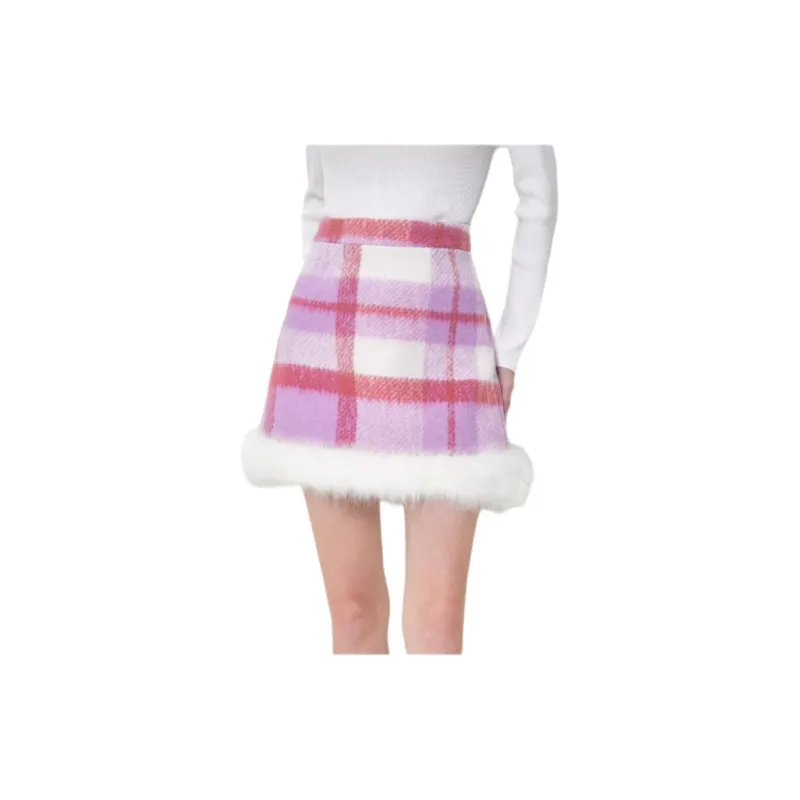 Caroline Casual Short Skirts Women's Pink Purple-7