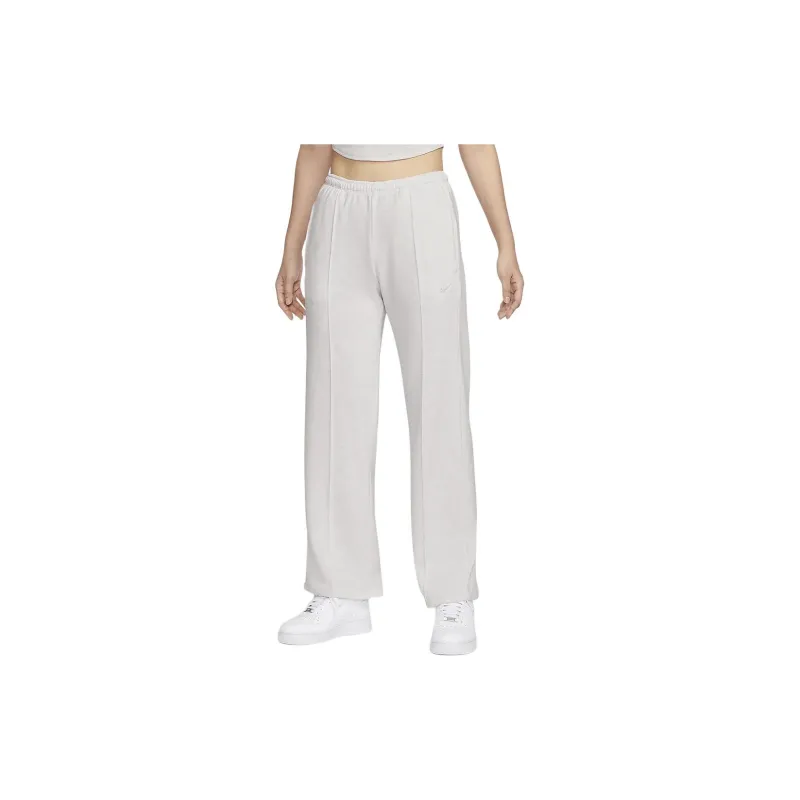 Nike Sportswear Chill Terry Knitted Sports Pants Women's Adjustable Birch Color-3