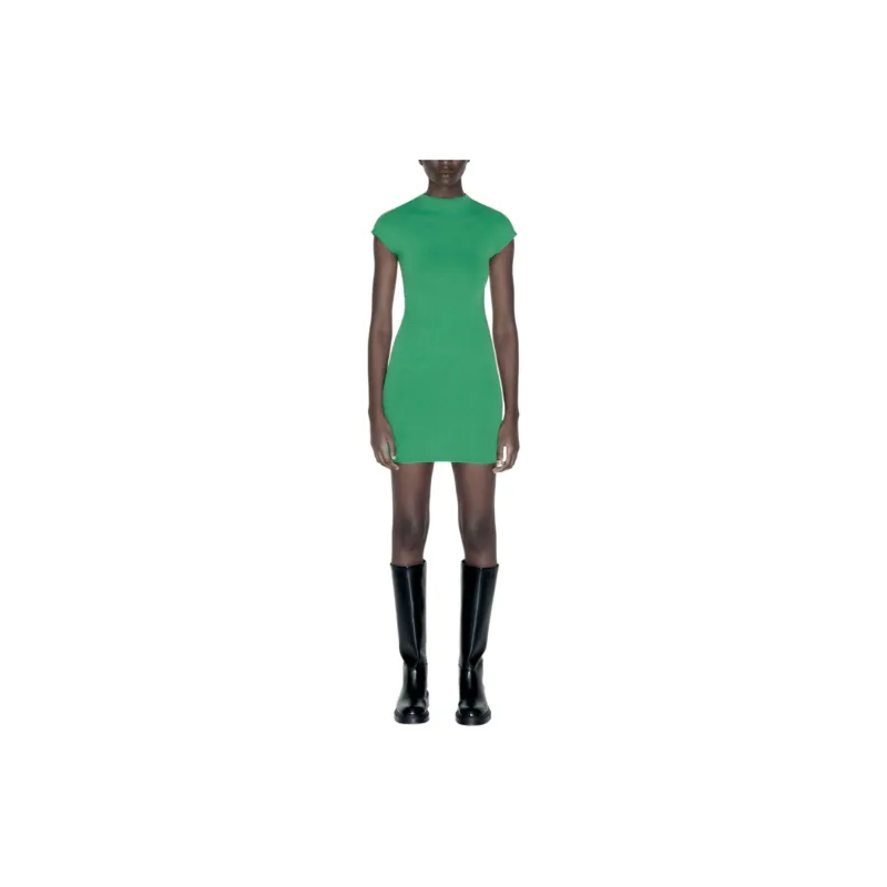 ZARA Short-Sleeved Dresses Women's Green-3
