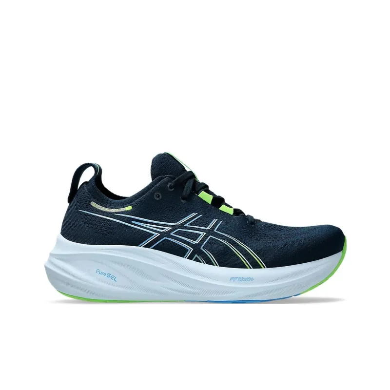 Asics GEL-NIMBUS 26 Slip-Resistant Cushioning Low-Top Casual Running Shoes Men's Blue White-1