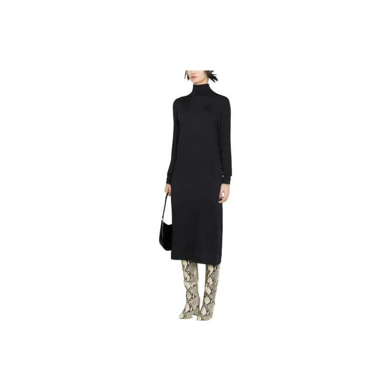 PAROSH Long-Sleeved Dresses Women's Black-1