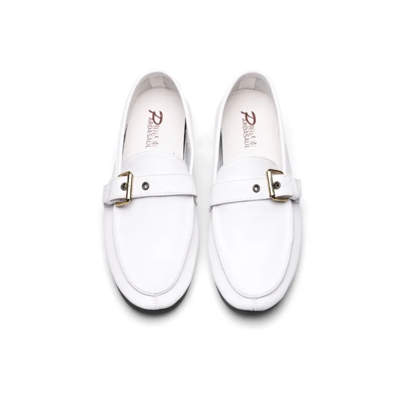 PARDASAUL Gommino Loafers Men White-9