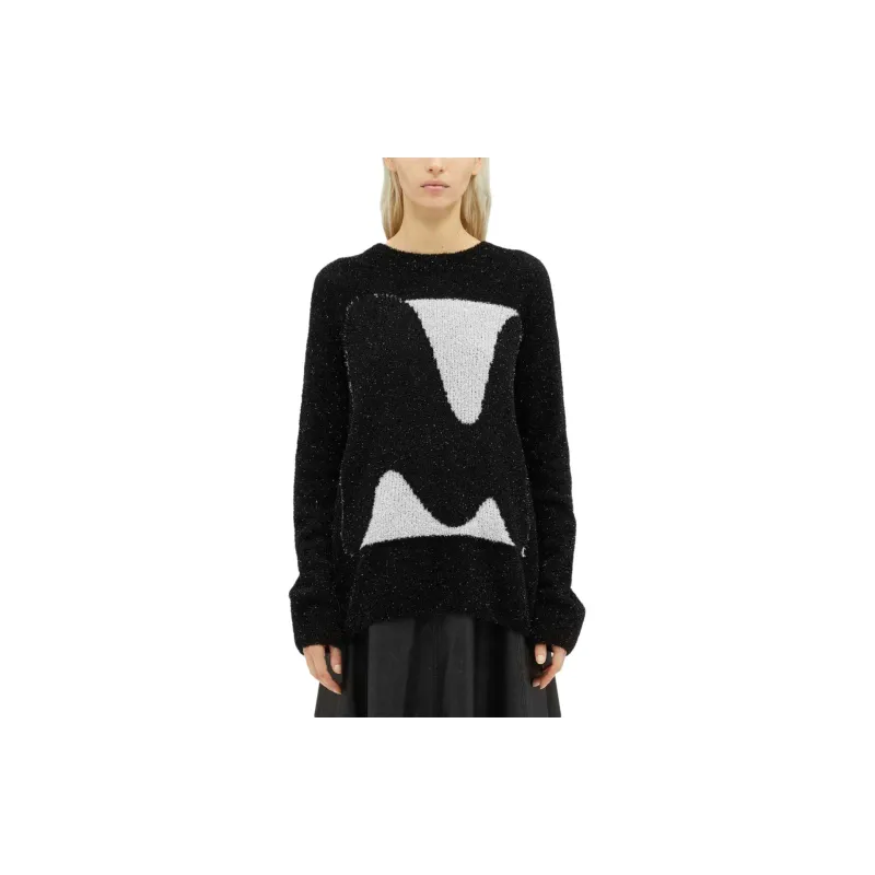 MSGM Intarsia knit Logo Jumper-1