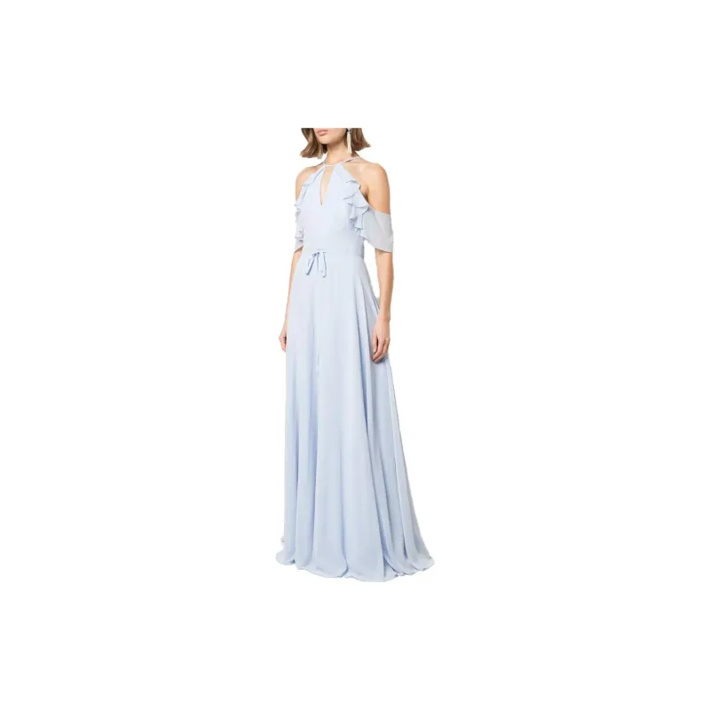Marchesa Notte Bridesmaids Cold Shoulder Bridesmaid Gown-3