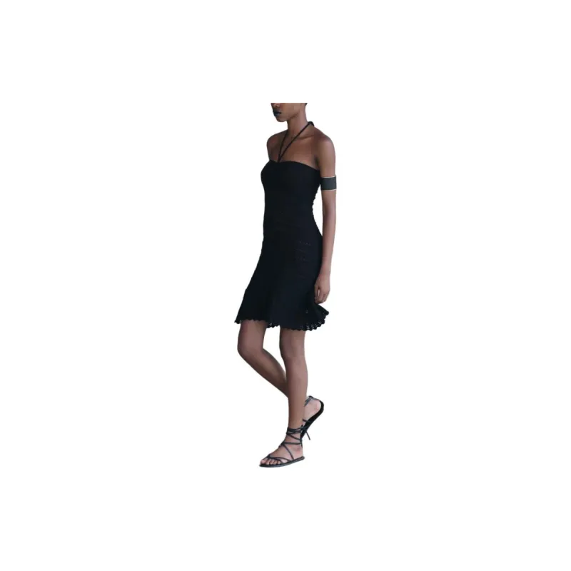 ZARA Slip Dresses Women's Black-4