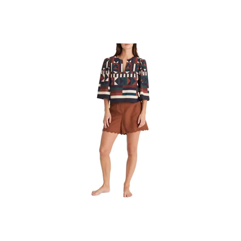 Eres Lunaire Geometric print Blouse-1