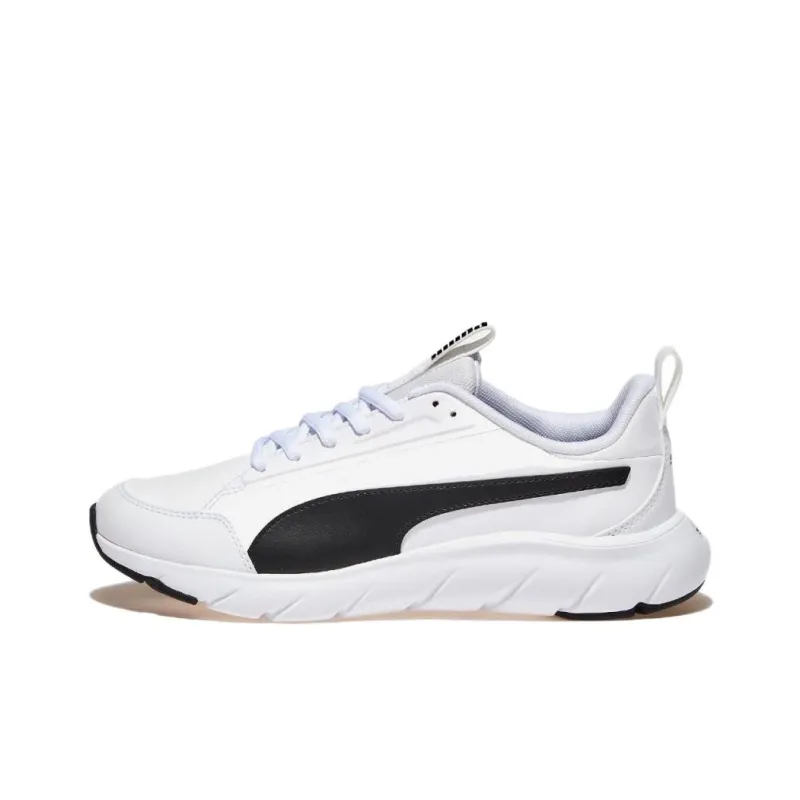 PUMA Softride Anti Slip Wear Resistant Low Top Casual Running Shoes Unisex White Black-0