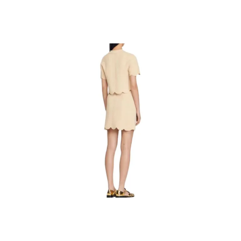 Sandro Casual Short Skirts Women's Beige-2