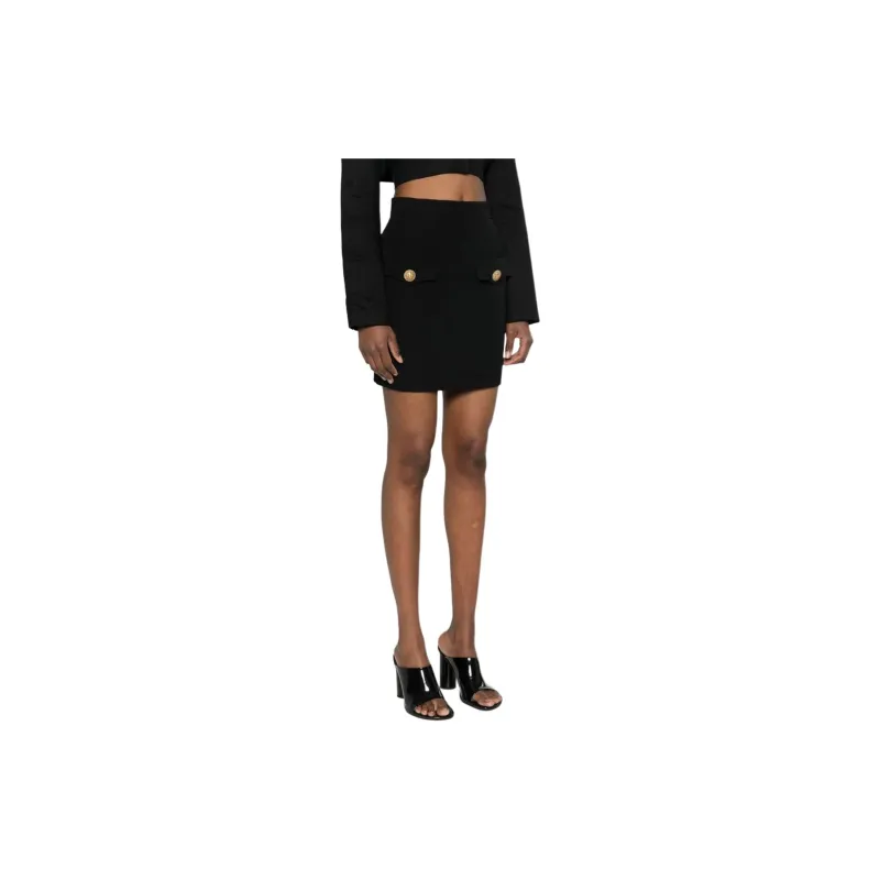 BALMAIN Zip Up Mini Skirt-4