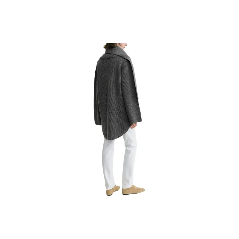 TOTEME Attached Scarf Knitted Sweater-2