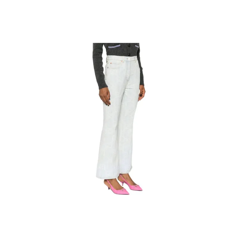 GUCCI Gg Supreme Flared Jeans-4