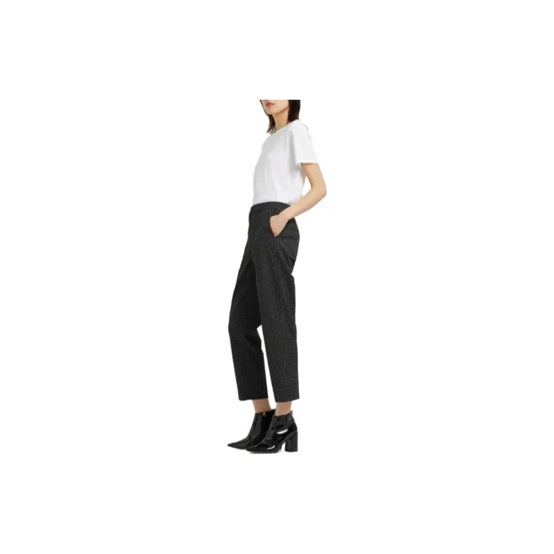 CLUB MONACO Suit Trouser Women's Black White Plaid-4