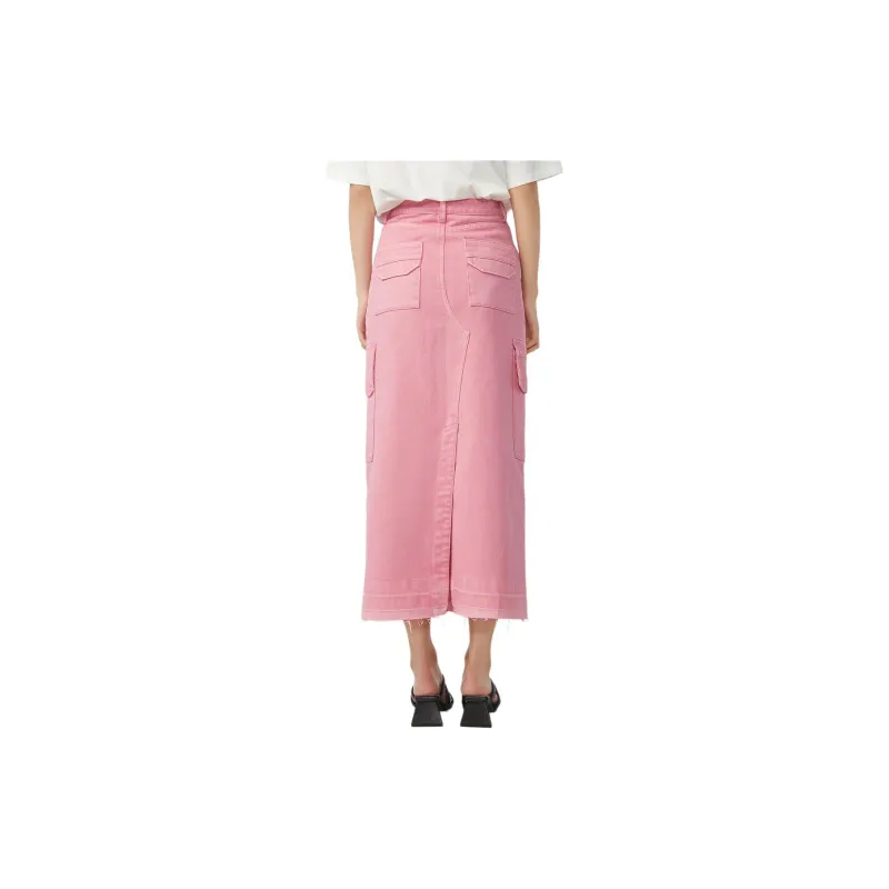 CoLove Denim Long Skirts Women's Light Pink-2