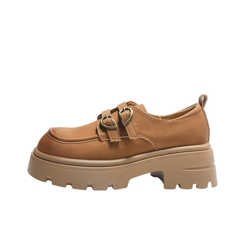 BBMTR Loafers Women's Beige, Camel-6