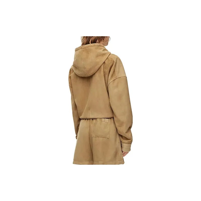 LOEWE Draped Hoodie 'Gold'-2
