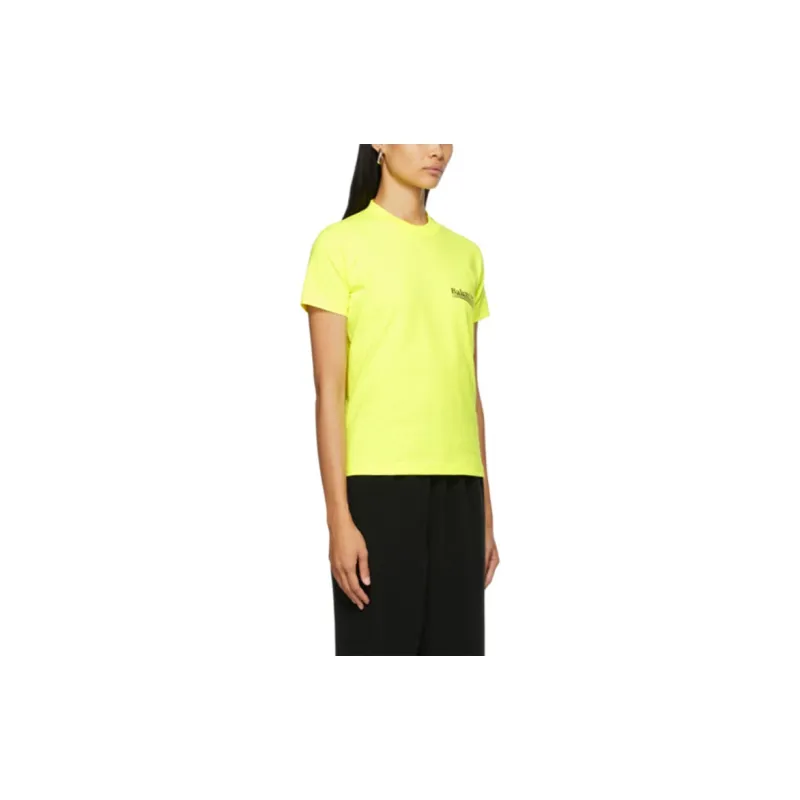 Balenciaga T Shirt Women's Yellow Regular Fit-4