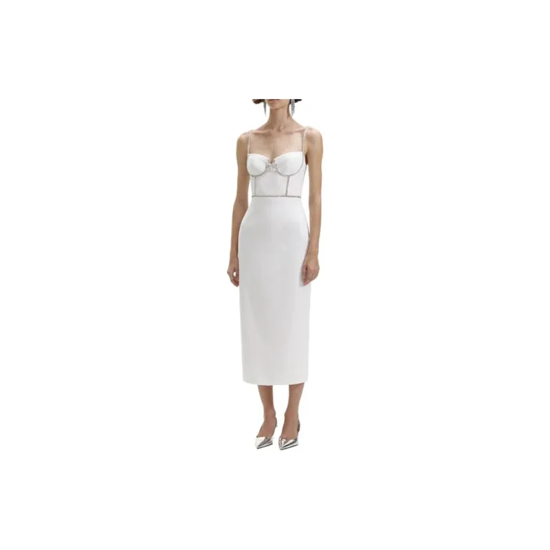 Self portrait Crystal embellished Midi Dress-1