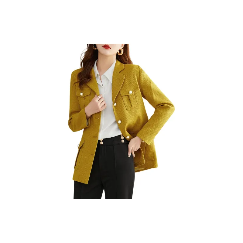 TERRE BLEUE Business Suit Women's Yellow-2