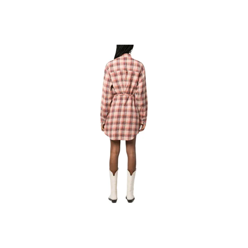ISABEL MARANT ETOILE Long Sleeved Dress Women's Light Orange-2