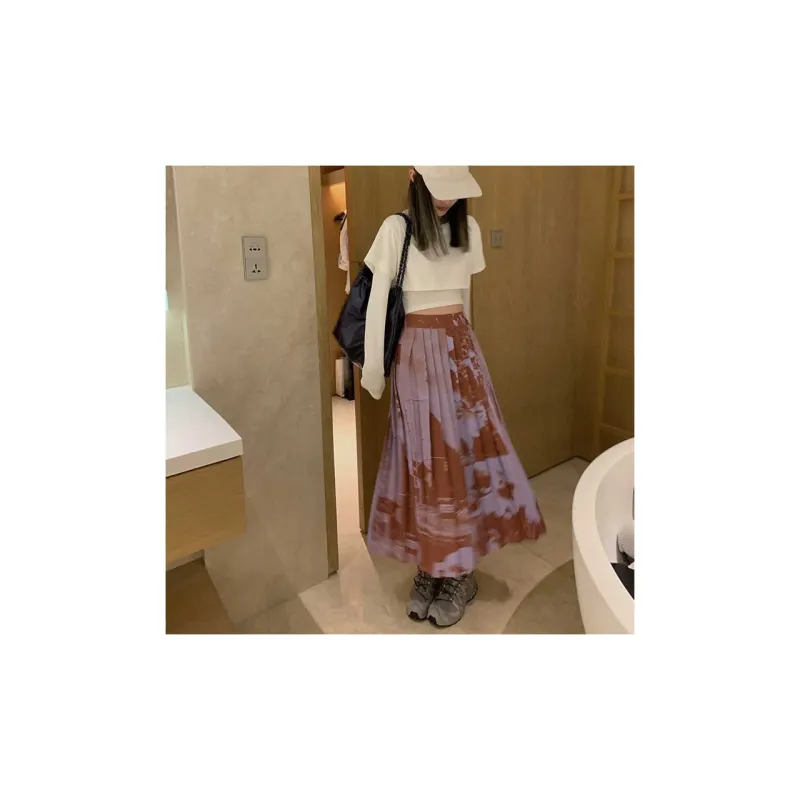MONARTW Casual Long Skirts Women's Purple-2