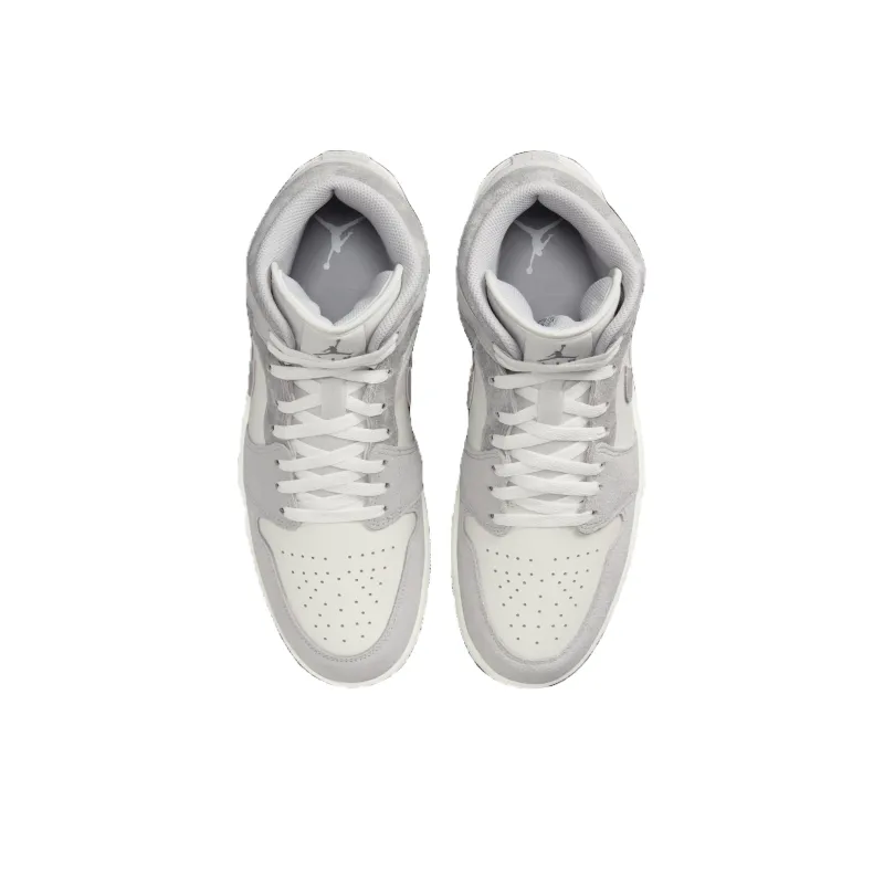 Jordan Air Jordan 1 High OG 'White Grey' Anti-Slip Wear-Resistant High-Top Vintage Basketball Shoes Men's Gray White-3