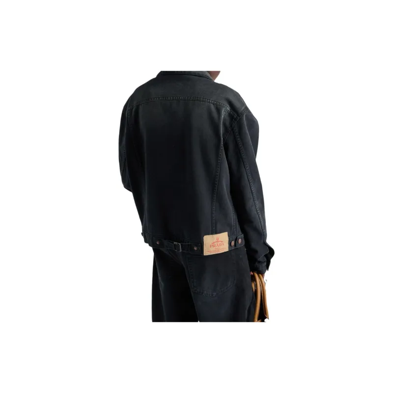 PRADA Button Up Denim Blouson Jacket-3