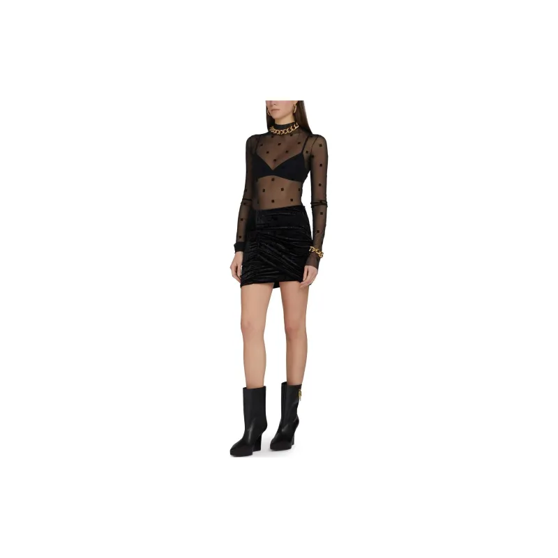 Givenchy Polka Dot Mock Neck Bodysuit-3
