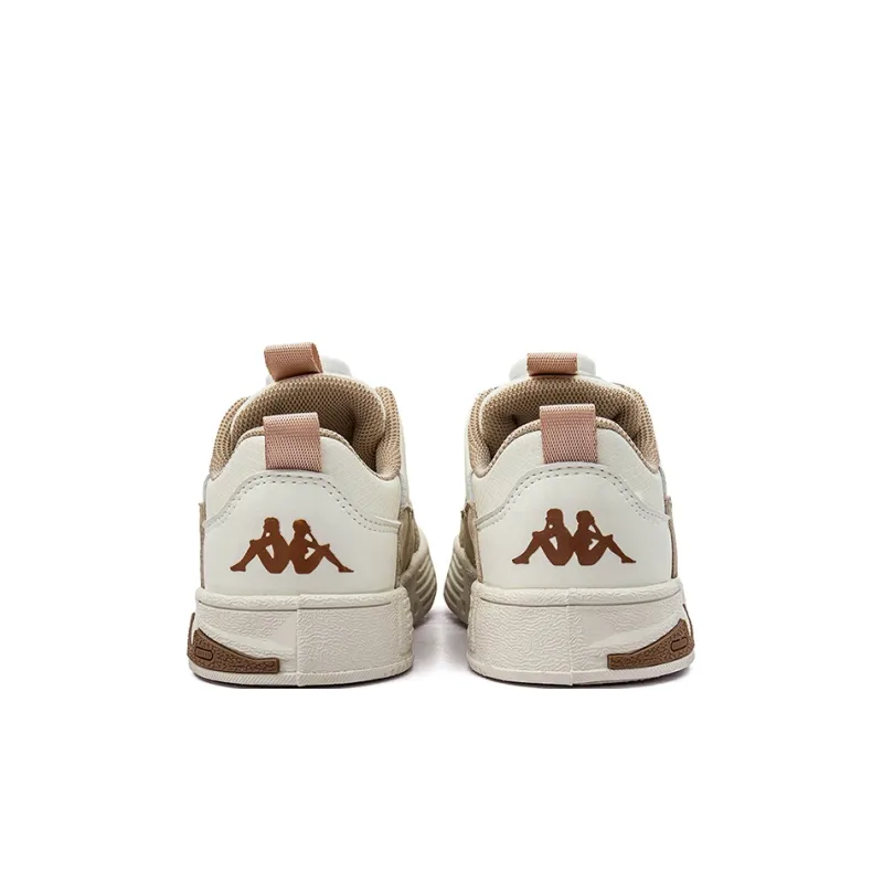 Kappa Anti Slip Wear Resistant Low Top Skateboard Shoes Beige Brown Kids'-4