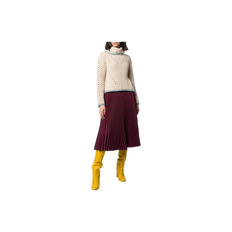 FENDI Cashmere Sweaters Women's Khaki-1