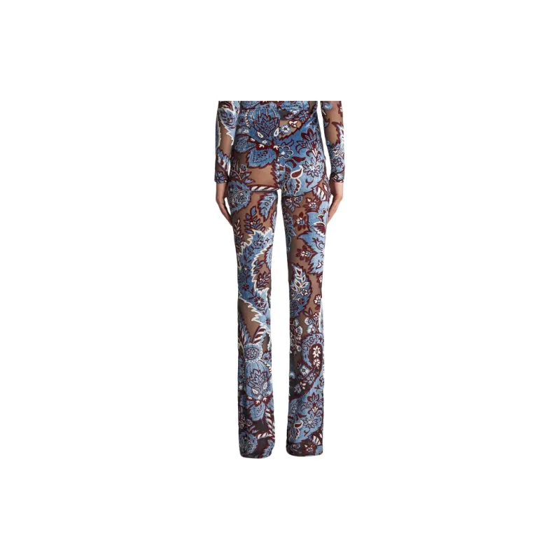 ETRO Tulle Jacquard Velvet Trousers-4