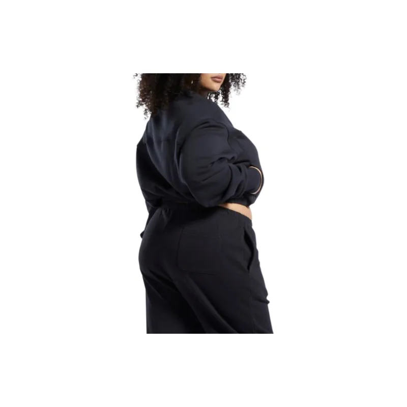 Reebok Classics Cotton French Terry Cover-Up Sweatshirt Women's Black-2