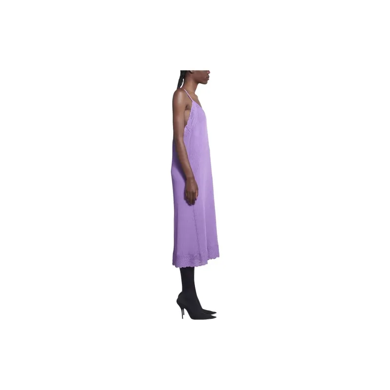 Balenciaga Slip Dresses Women's Purple-4